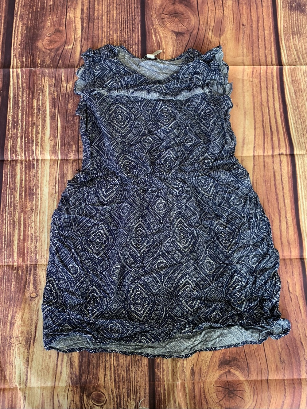 Forever 21 Women's Juniors Sleeveless Elastic Waist Blue Mini Dress Size: L